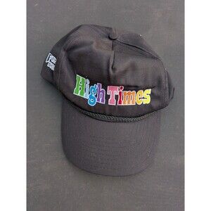 High Times Freak Brothers Snapback Hat Spell Out Graphic Nissin Cap Black OSFA